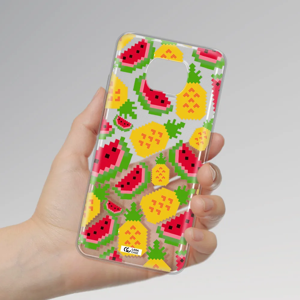 A Pattern Of Watermelon And Pineapples Xiaomi Redmi Note 9T Clear Tpu Case