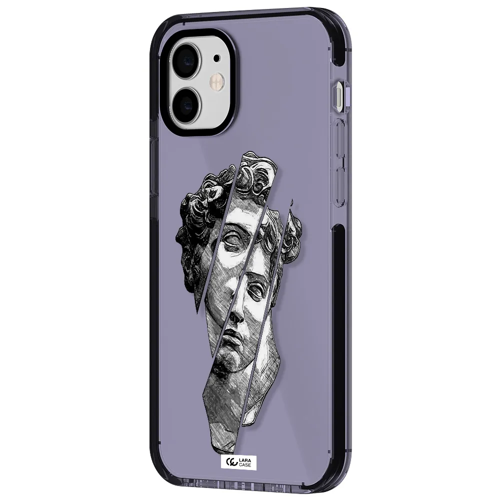 a drawing of a head of a man Apple iPhone 11 impact Lilac Case