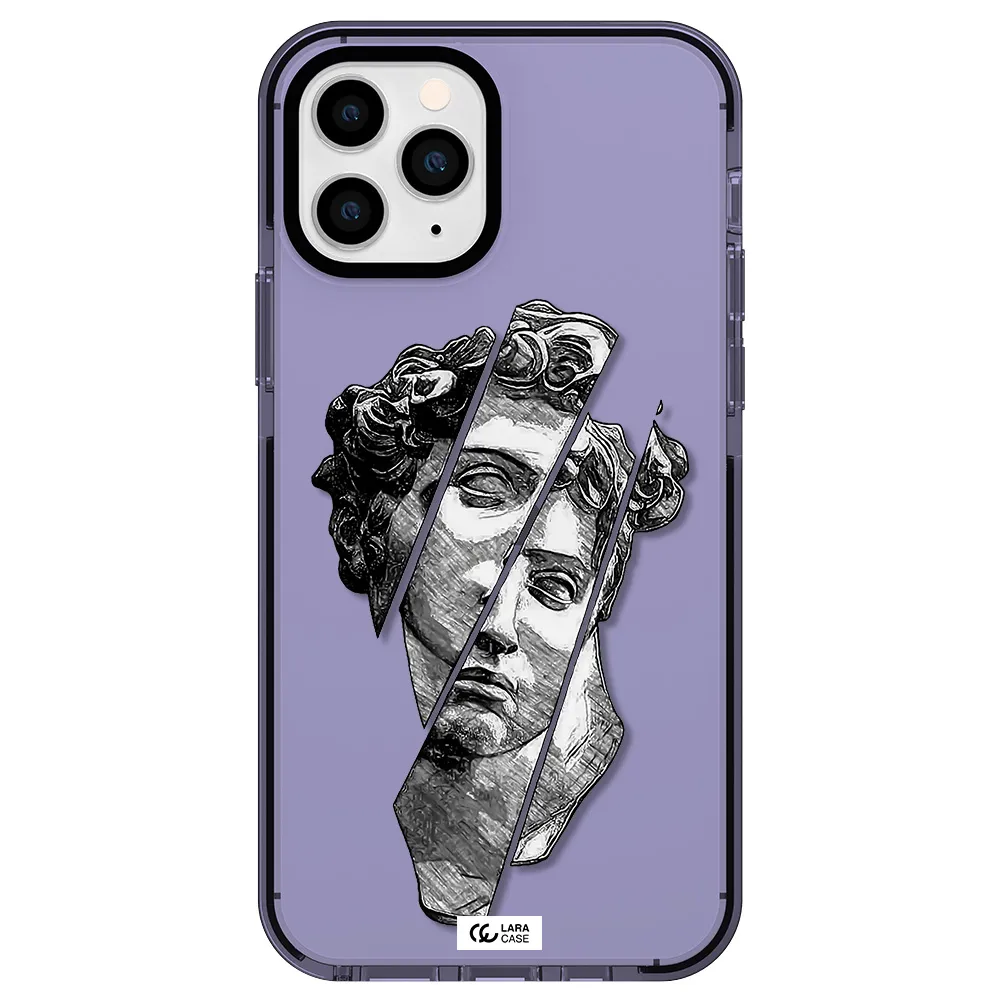 a drawing of a head of a man Apple iPhone 11 pro impact Lilac Case