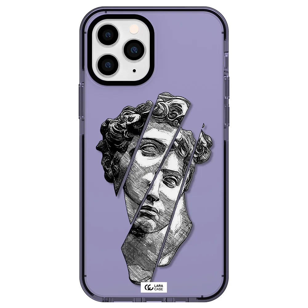 a drawing of a head of a man Apple iPhone 11 pro max impact Lilac Case