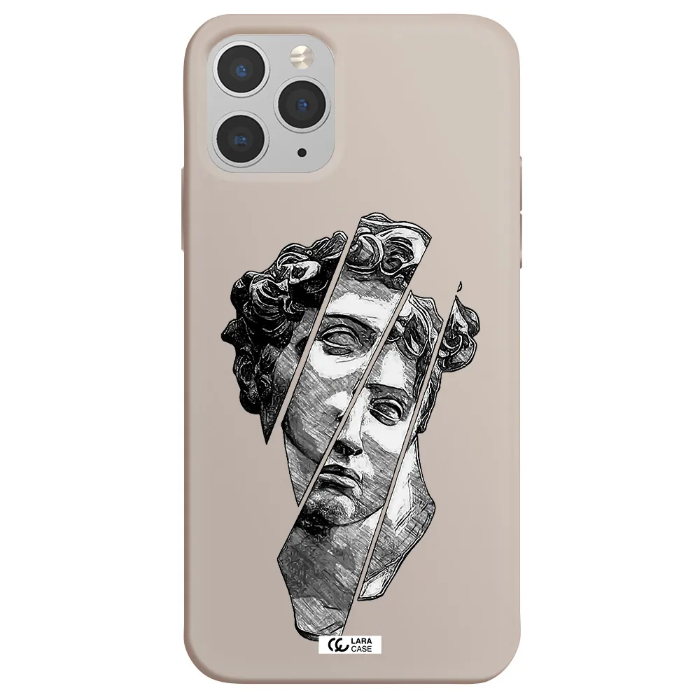 a drawing of a head of a man Apple iPhone 11 pro max Silicone Stone Case