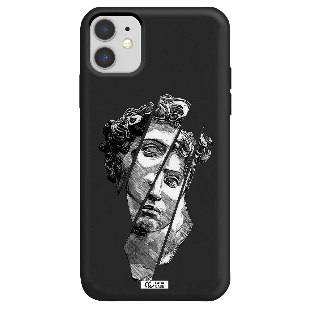 a drawing of a head of a man Apple iPhone 11 Silicone black Case