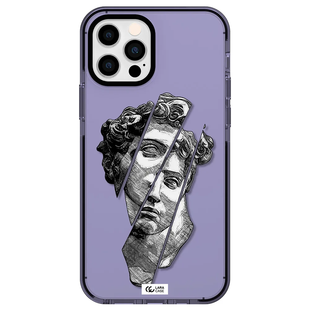 a drawing of a head of a man Apple iPhone 12 pro impact Lilac Case