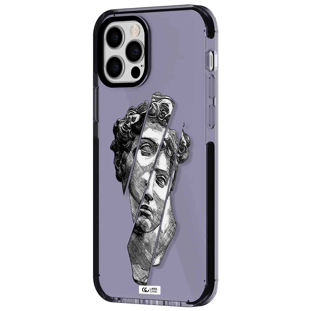 a drawing of a head of a man Apple iPhone 12 pro impact Lilac Case