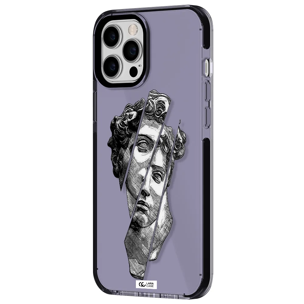 a drawing of a head of a man Apple iPhone 12 pro max impact Lilac Case