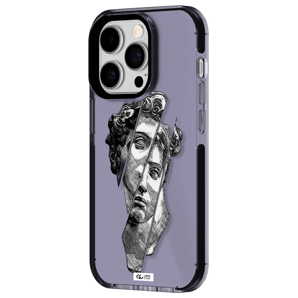 a drawing of a head of a man Apple iPhone 14 pro impact Lilac Case