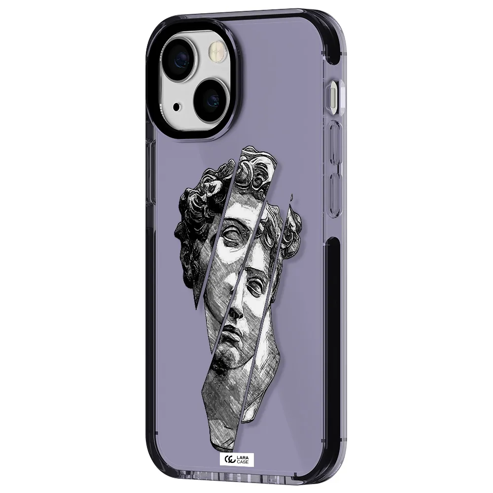a drawing of a head of a man Apple iPhone 15 impact Lilac Case