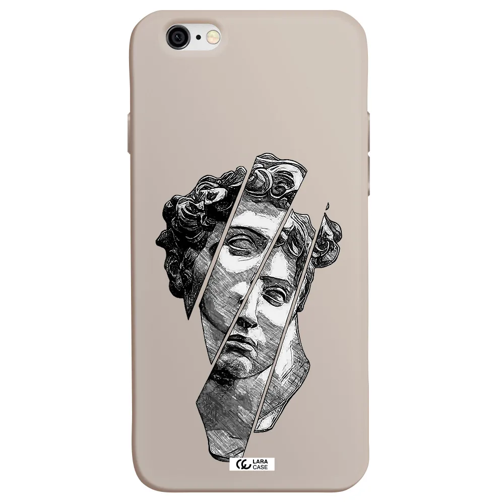 a drawing of a head of a man Apple iPhone 6 Silicone Stone Case