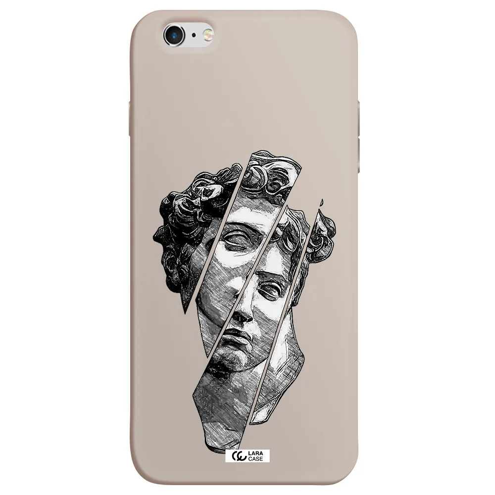 a drawing of a head of a man Apple iPhone 6S Silicone Stone Case