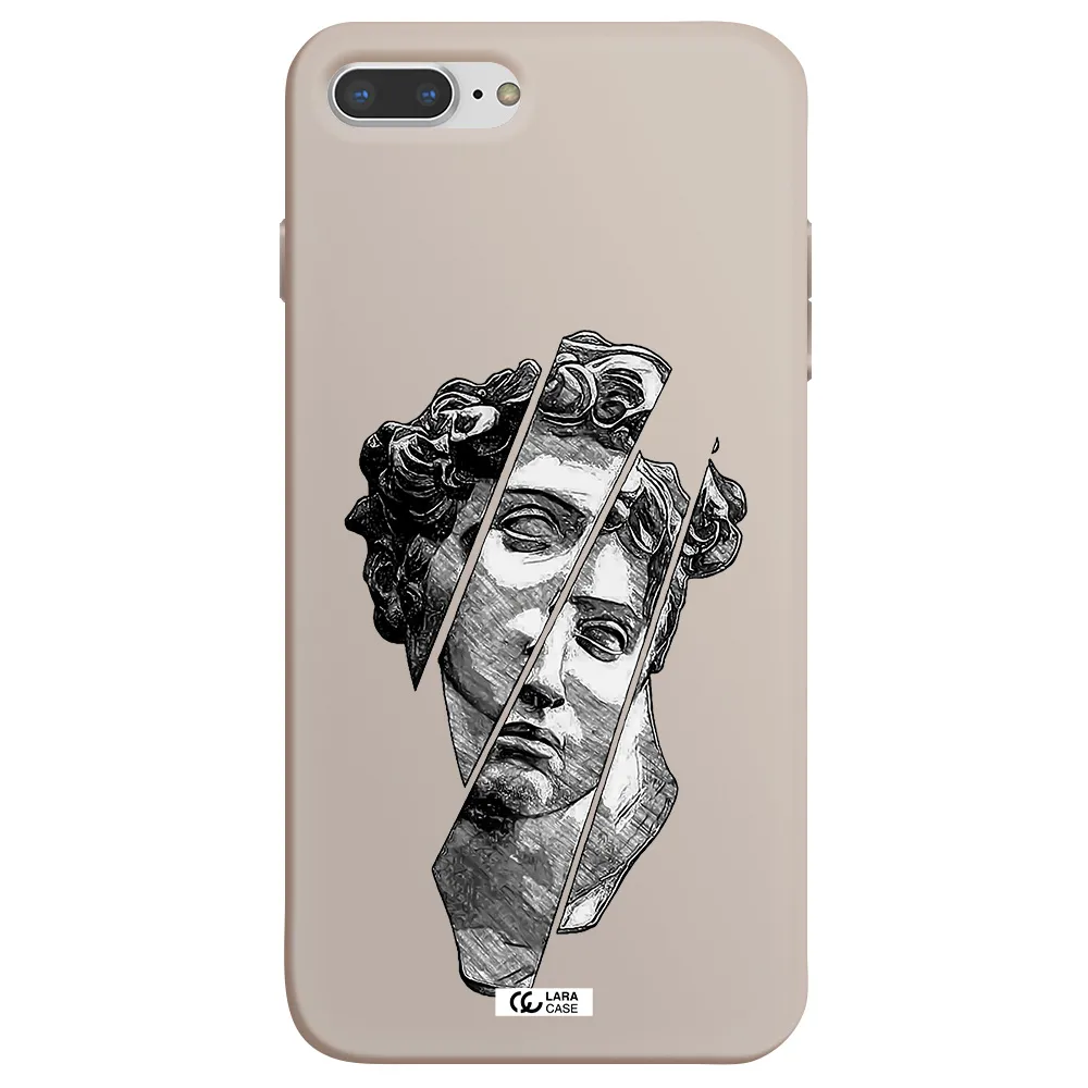 a drawing of a head of a man Apple iPhone 7 plus Silicone Stone Case