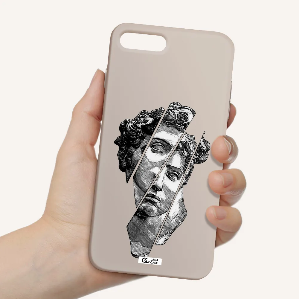 a drawing of a head of a man Apple iPhone 7 plus Silicone Stone Case