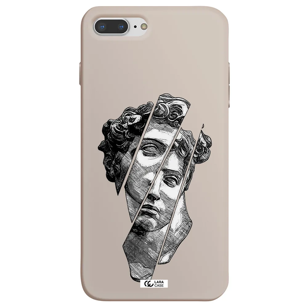 a drawing of a head of a man Apple iPhone 8 plus Silicone Stone Case