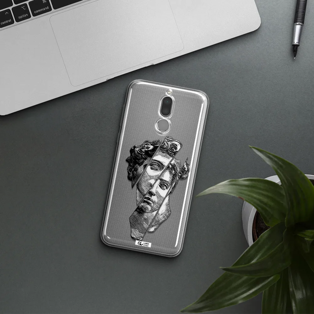 a drawing of a head of a man Huawei Mate 10 Lite Clear TPU Case
