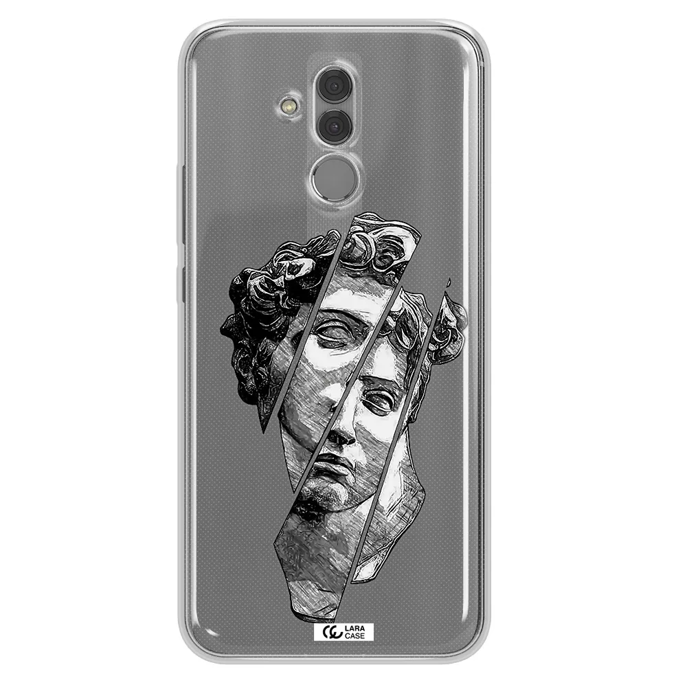 a drawing of a head of a man Huawei Mate 20 Lite Clear TPU Case