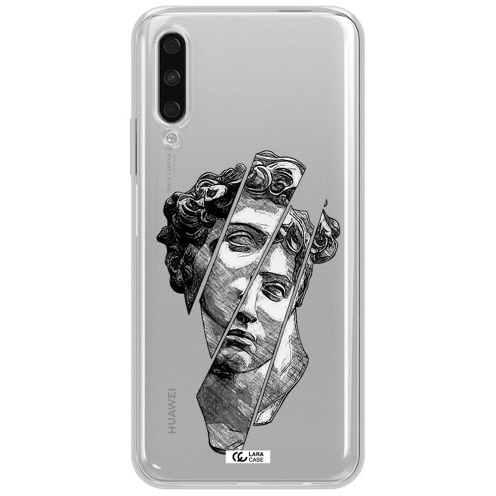 A Drawing Of A Head Of A Man Huawei Y9S Clear Tpu Case