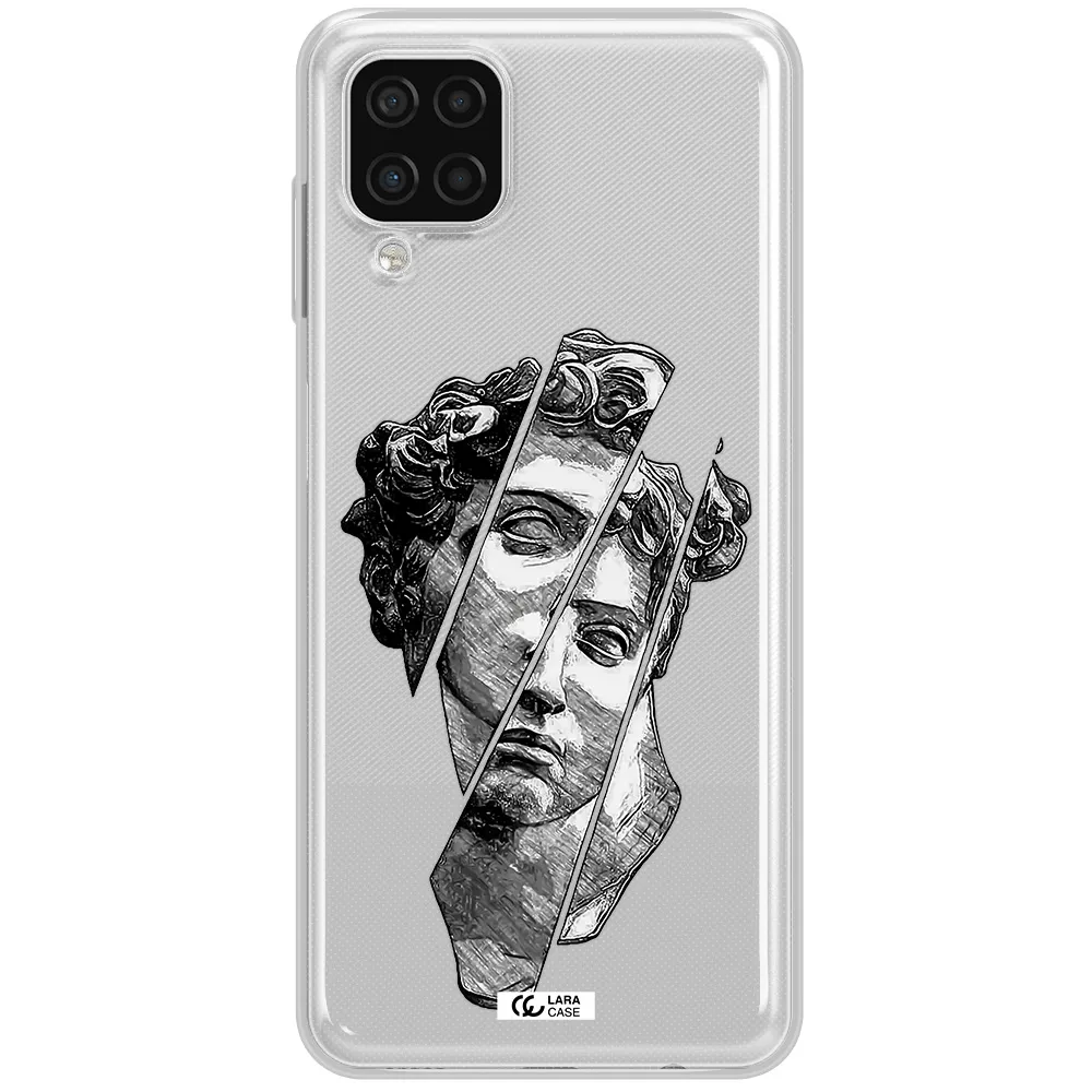 a drawing of a head of a man Samsung A12 4g Clear TPU Case