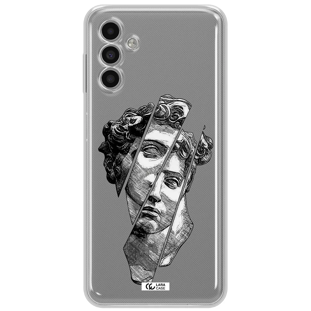 A Drawing Of A Head Of A Man Samsung A13 5G Clear Tpu Case
