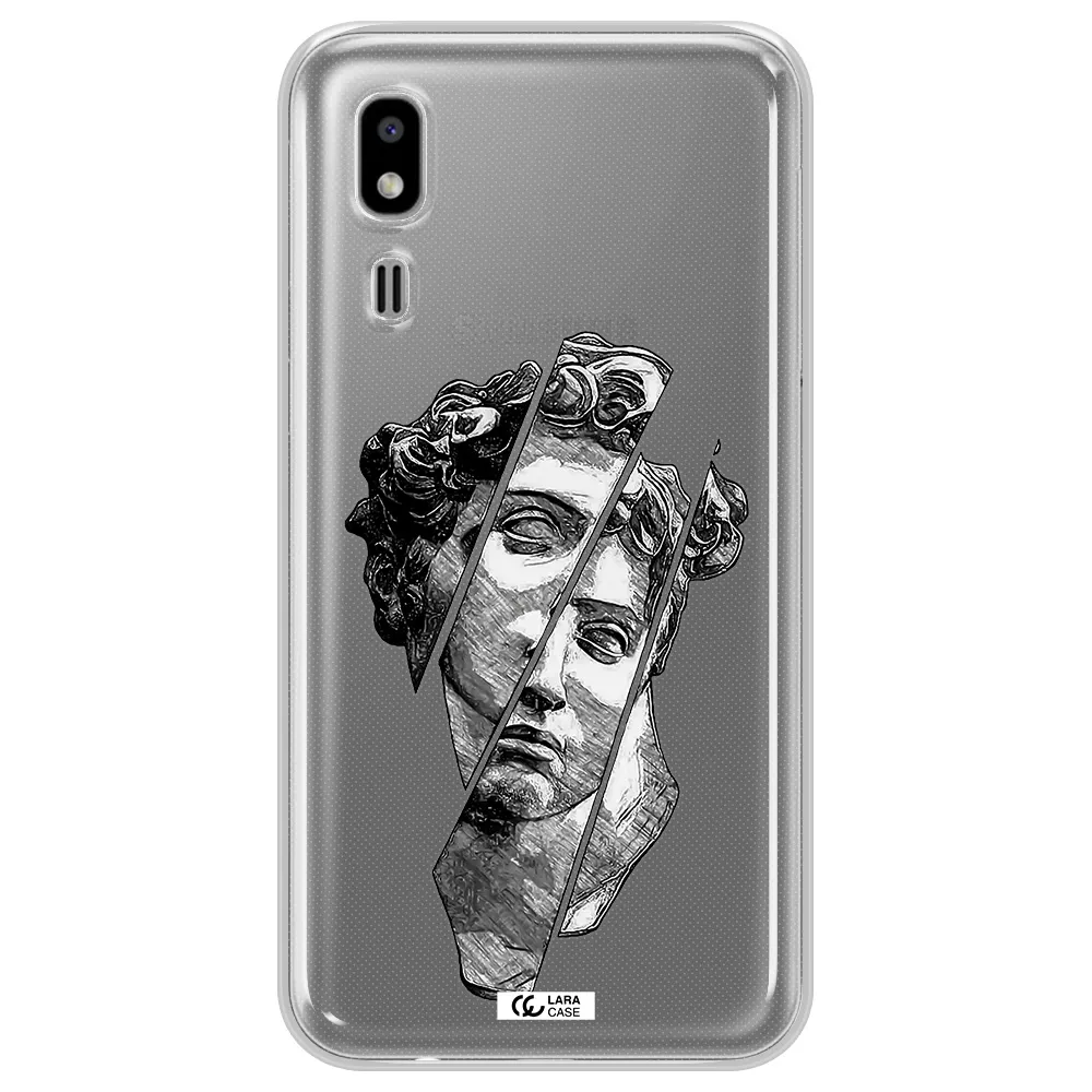 a drawing of a head of a man Samsung A2 Core Clear TPU Case