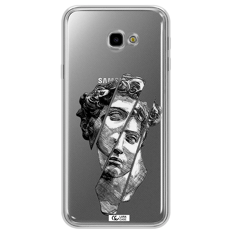 a drawing of a head of a man Samsung J4 Plus Clear TPU Case