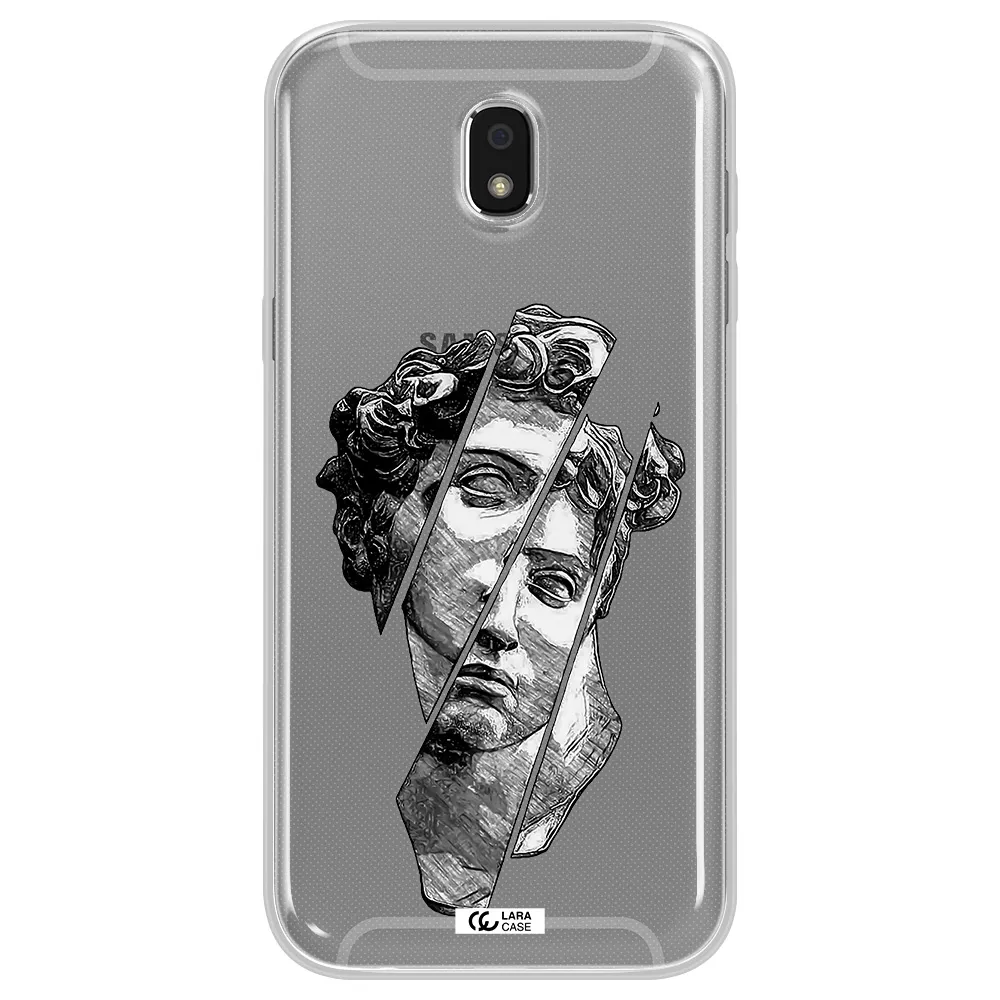 a drawing of a head of a man Samsung J5 2017 Clear TPU Case
