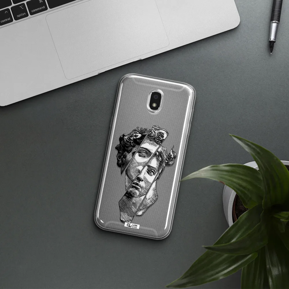a drawing of a head of a man Samsung J5 2017 Clear TPU Case