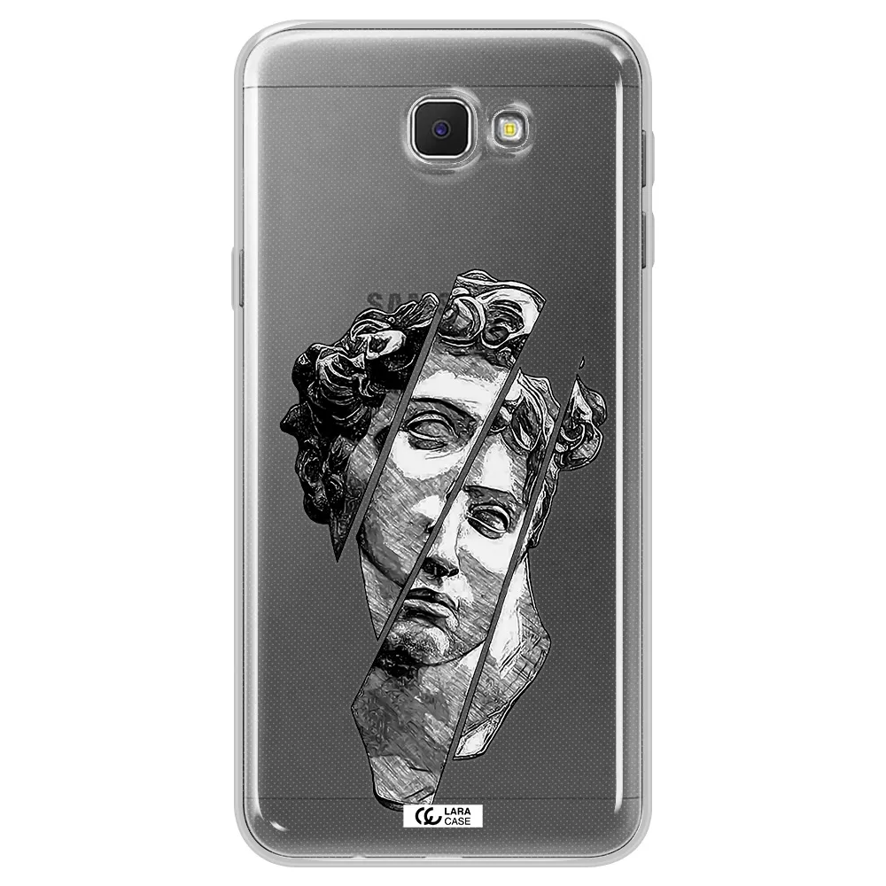 a drawing of a head of a man Samsung J5 Prime Clear TPU Case