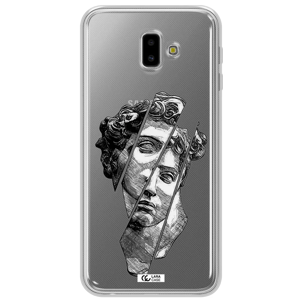 a drawing of a head of a man Samsung J6 Plus Clear TPU Case