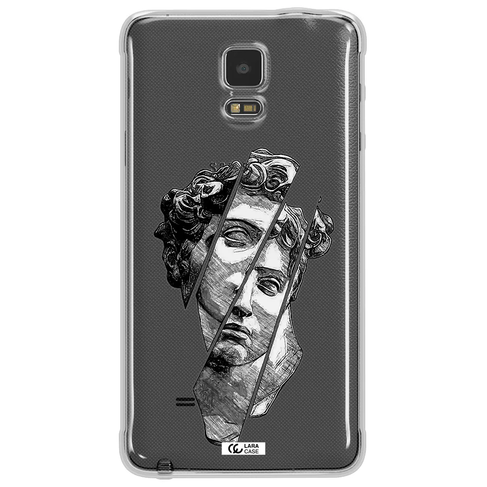a drawing of a head of a man Samsung Note 4 Clear TPU Case