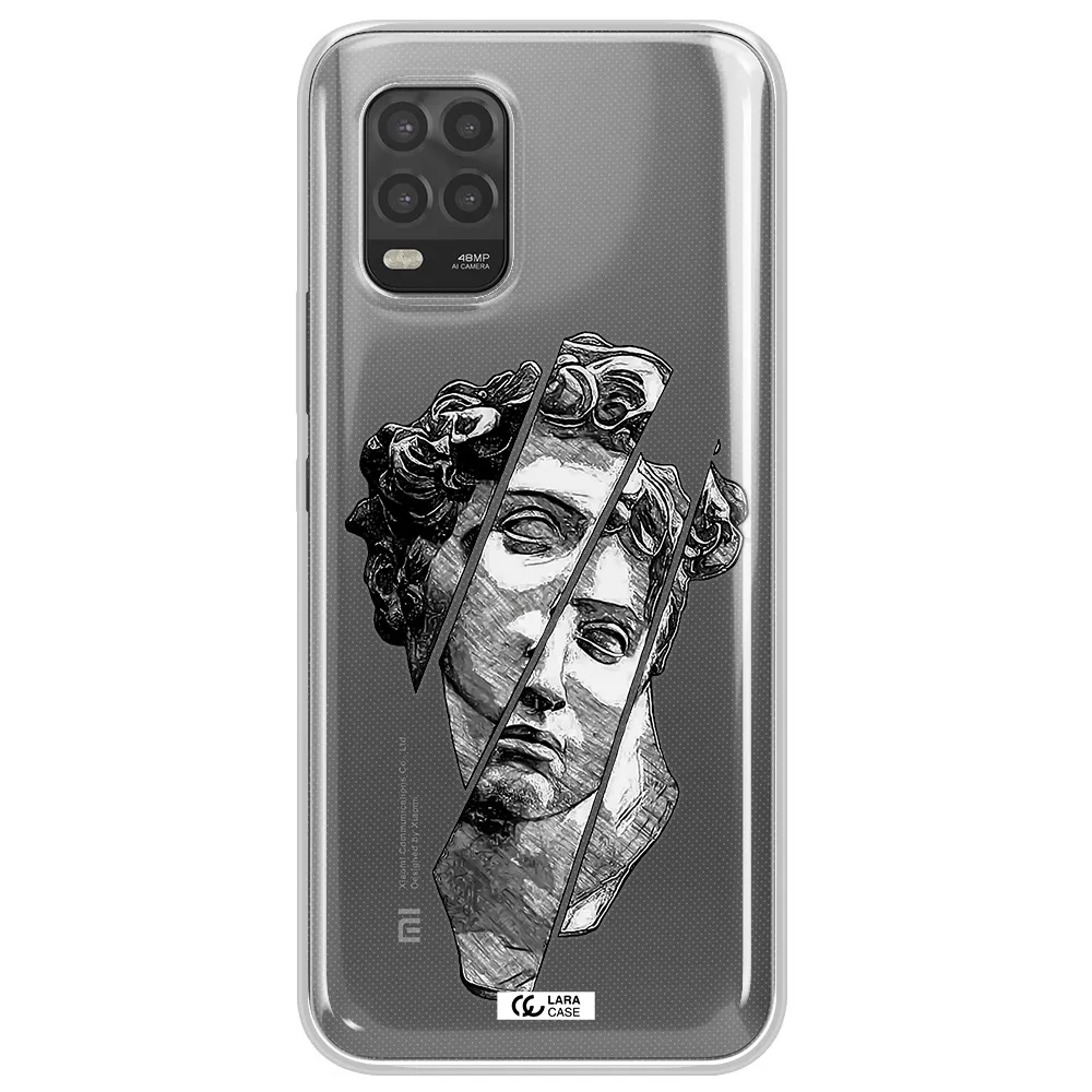 a drawing of a head of a man Xiaomi Mi 10 Lite Clear TPU Case