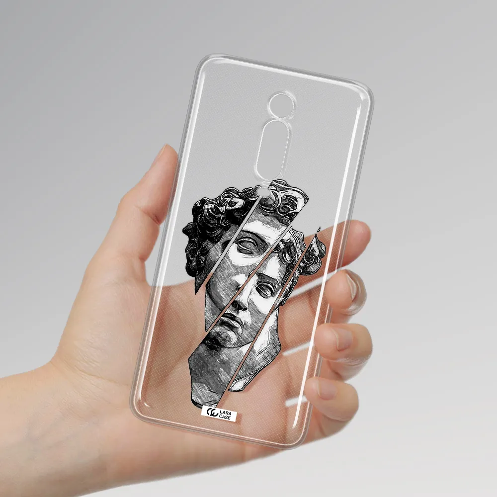 a drawing of a head of a man Xiaomi Mi 9T Clear TPU Case