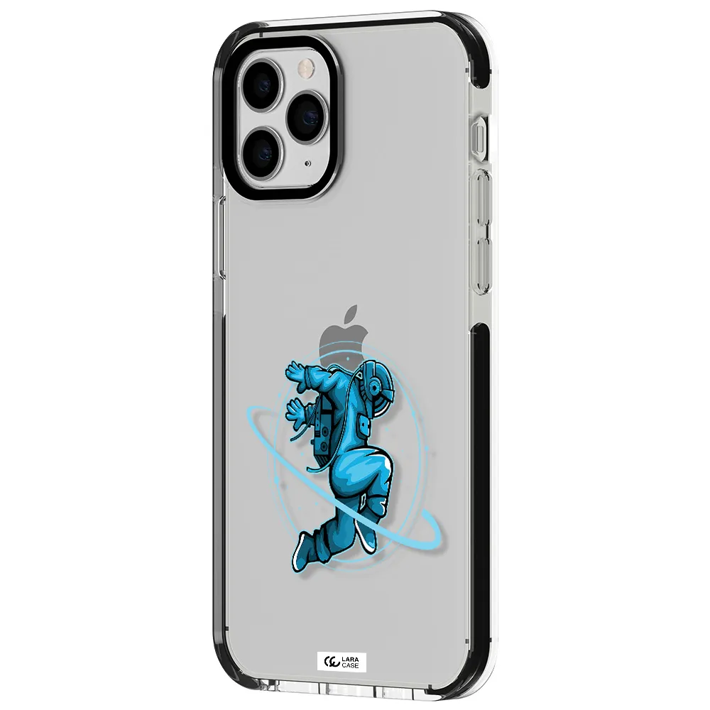 a cartoon of a man skating Apple iPhone 11 pro impact black border Case
