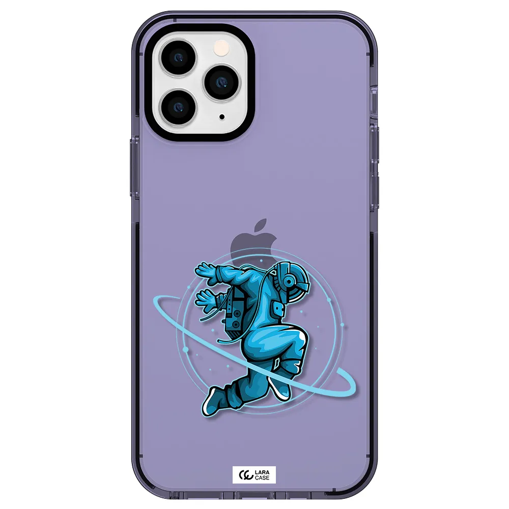 a cartoon of a man skating Apple iPhone 11 pro impact Lilac Case