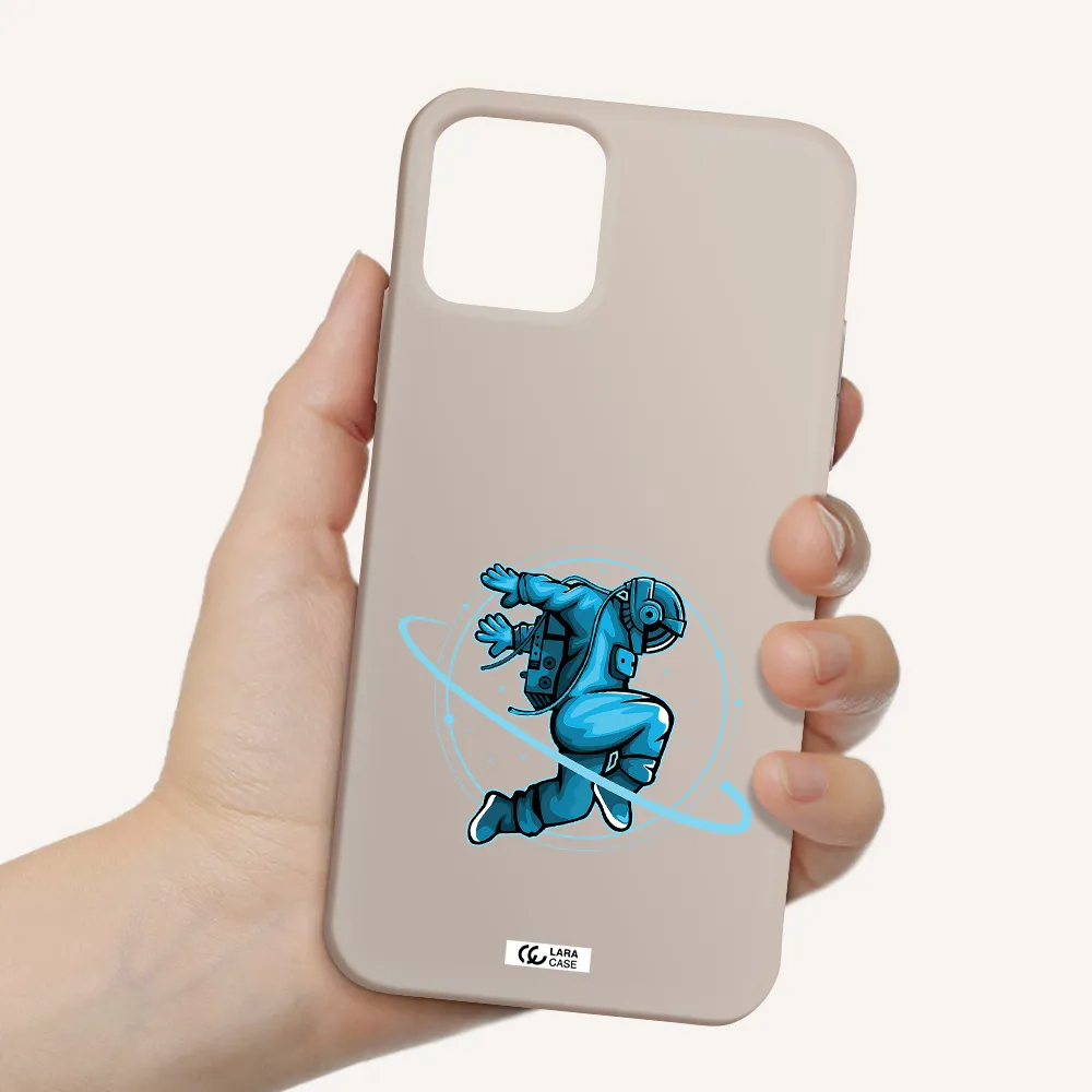 a cartoon of a man skating Apple iPhone 11 pro Silicone Stone Case