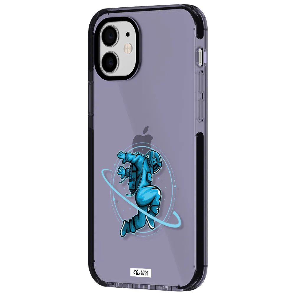 a cartoon of a man skating Apple iPhone 12 impact Lilac Case