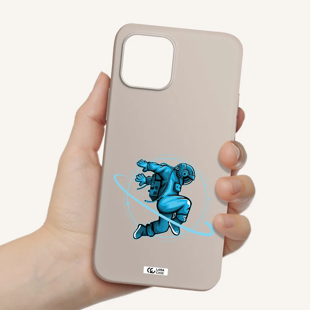 a cartoon of a man skating Apple iPhone 12 mini Silicone Stone Case