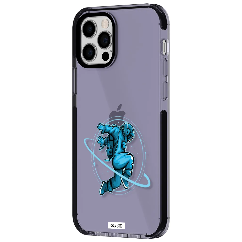 a cartoon of a man skating Apple iPhone 12 pro impact Lilac Case