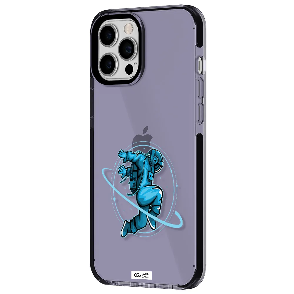 a cartoon of a man skating Apple iPhone 12 pro max impact Lilac Case
