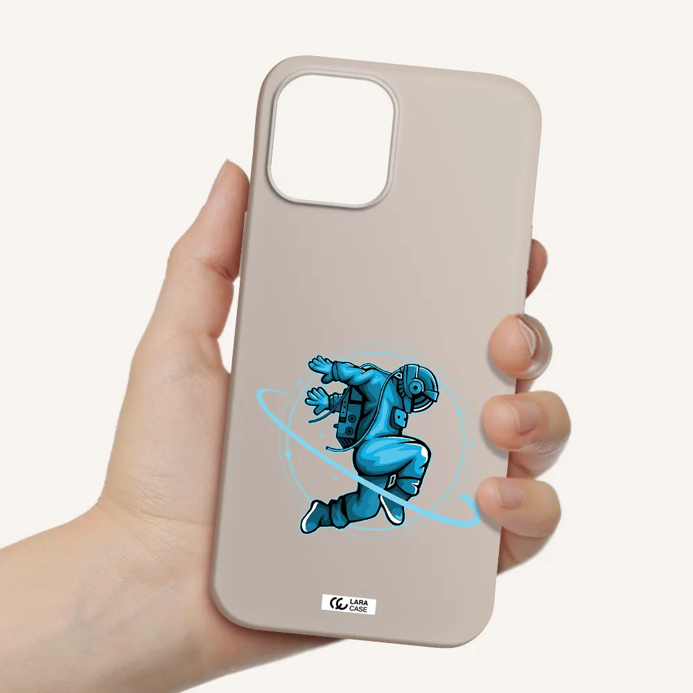 a cartoon of a man skating Apple iPhone 12 pro max Silicone Stone Case