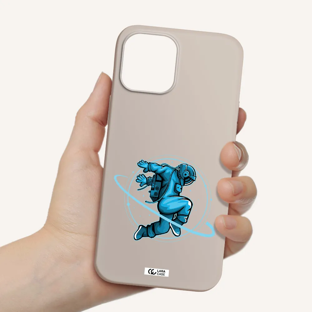 a cartoon of a man skating Apple iPhone 12 pro Silicone Stone Case