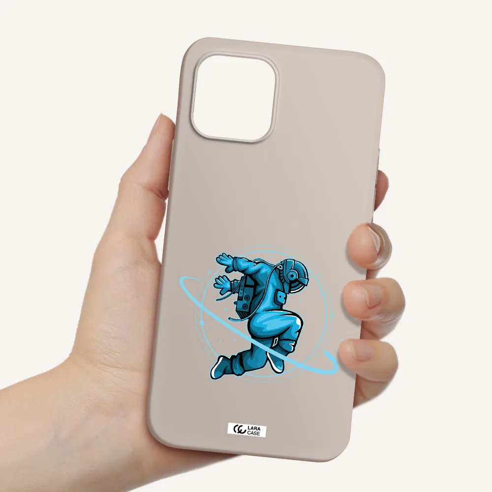 a cartoon of a man skating Apple iPhone 12 Silicone Stone Case