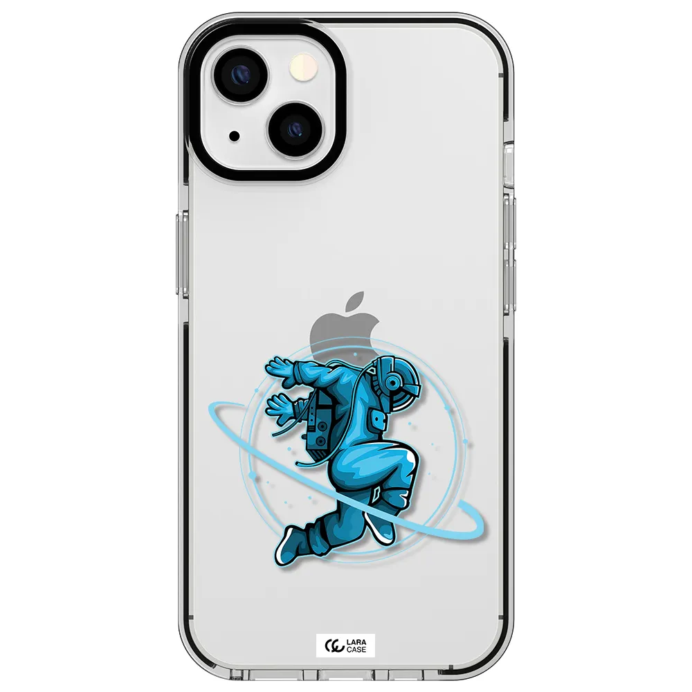 a cartoon of a man skating Apple iPhone 13 impact black border Case