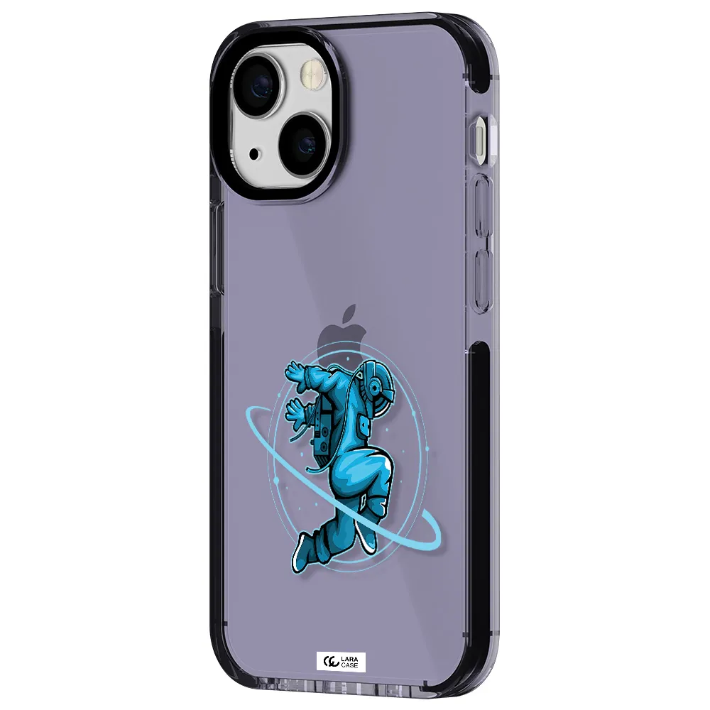 a cartoon of a man skating Apple iPhone 13 mini impact Lilac Case