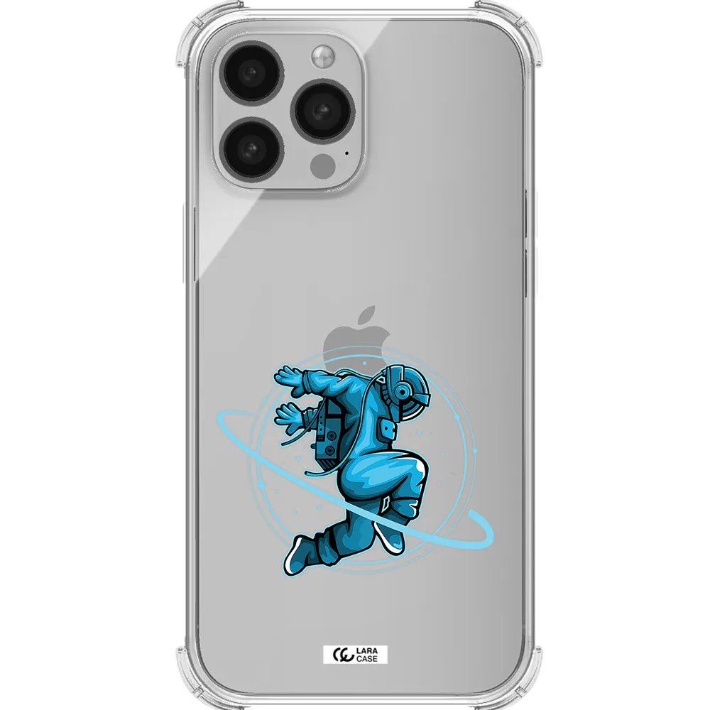 a cartoon of a man skating Apple iPhone 13 Pro Clear PC Case