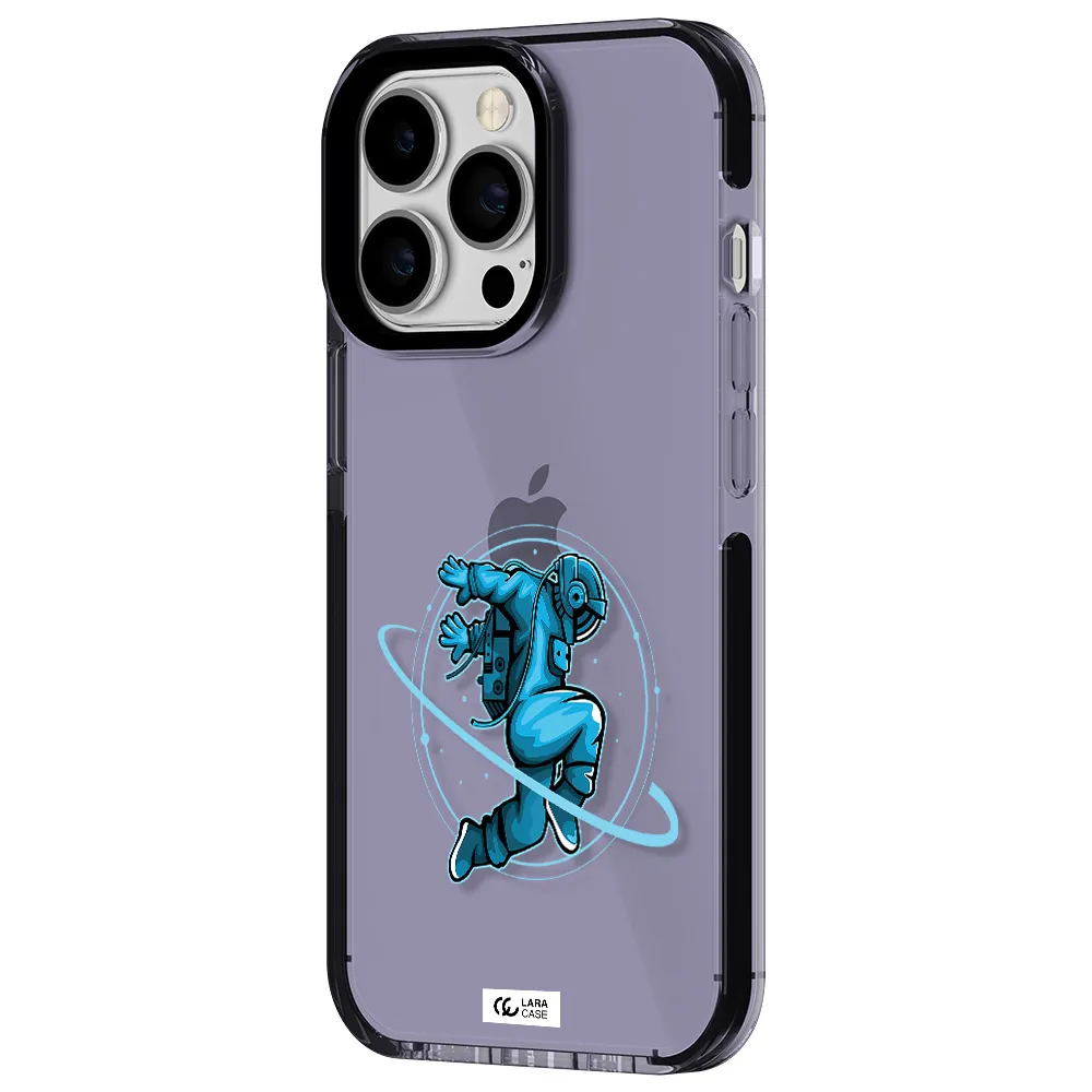 a cartoon of a man skating Apple iPhone 13 Pro impact Lilac Case