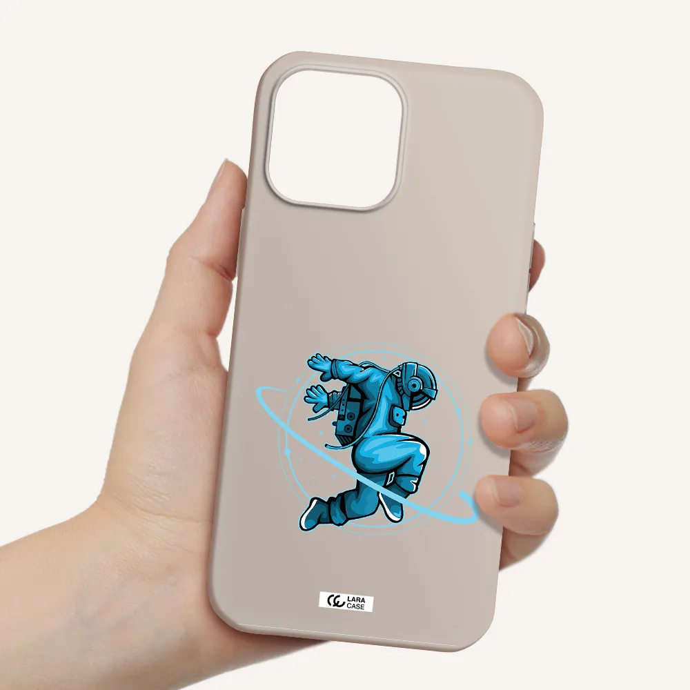 a cartoon of a man skating Apple iPhone 13 Pro Silicone Stone Case