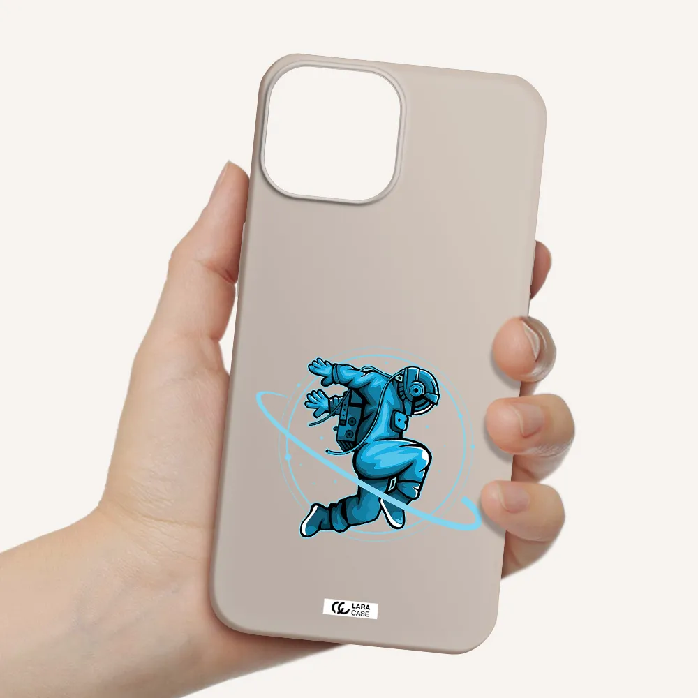 a cartoon of a man skating Apple iPhone 13 Silicone Stone Case