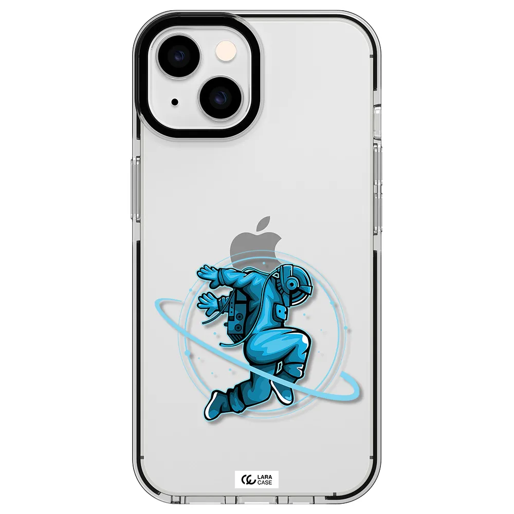 a cartoon of a man skating Apple iPhone 14 impact black border Case