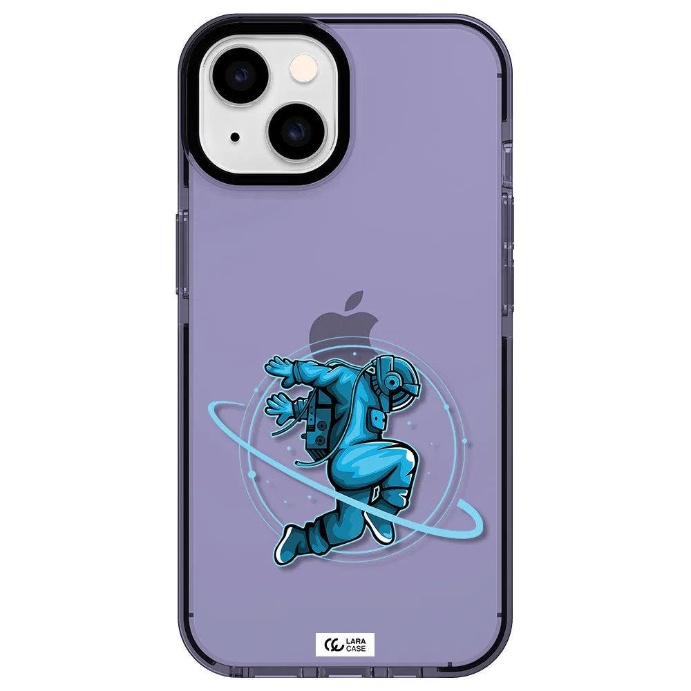 a cartoon of a man skating Apple iPhone 14 impact Lilac Case