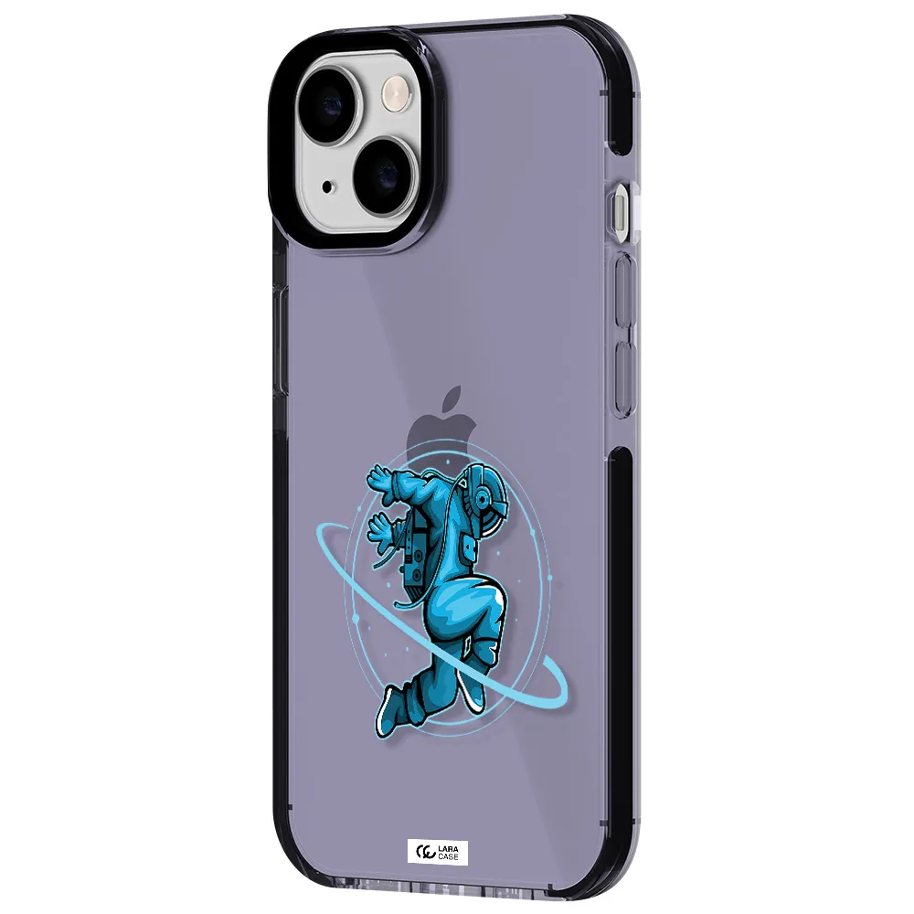 a cartoon of a man skating Apple iPhone 14 impact Lilac Case
