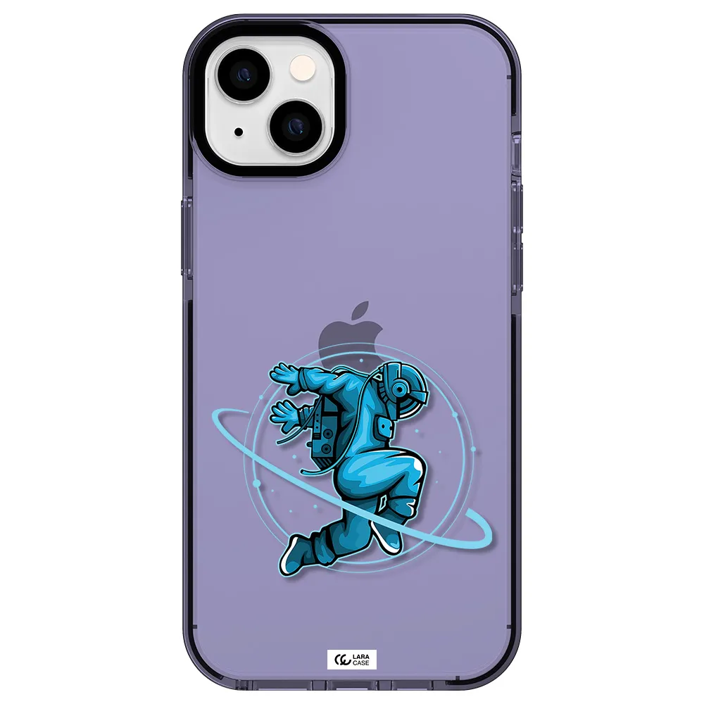 a cartoon of a man skating Apple iPhone 14 plus impact Lilac Case
